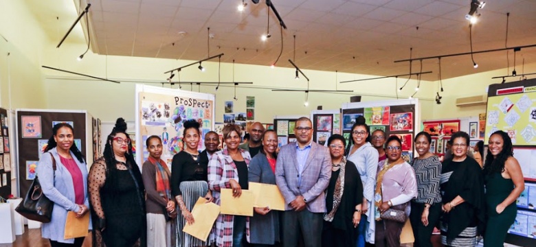 Minister Rabain with Art Teachers 